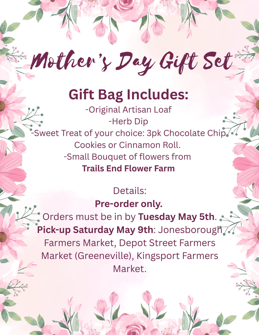 Mother's Day Gift Set Flyer