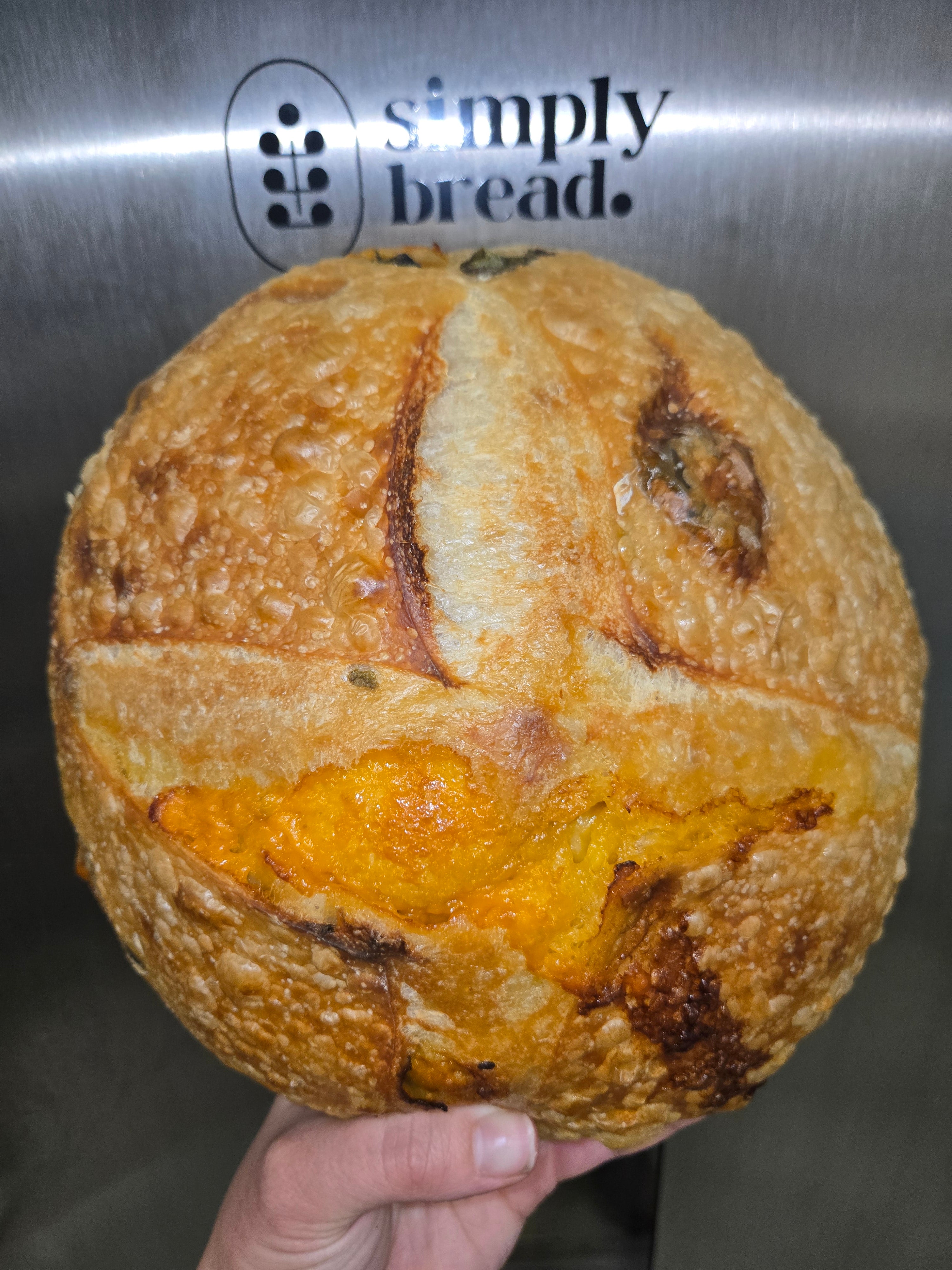 Jalapeno Cheddar Sourdough Artisan Loaf